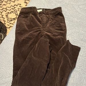 Courderoy brown Loft brand skinny jeans